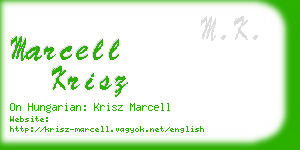 marcell krisz business card